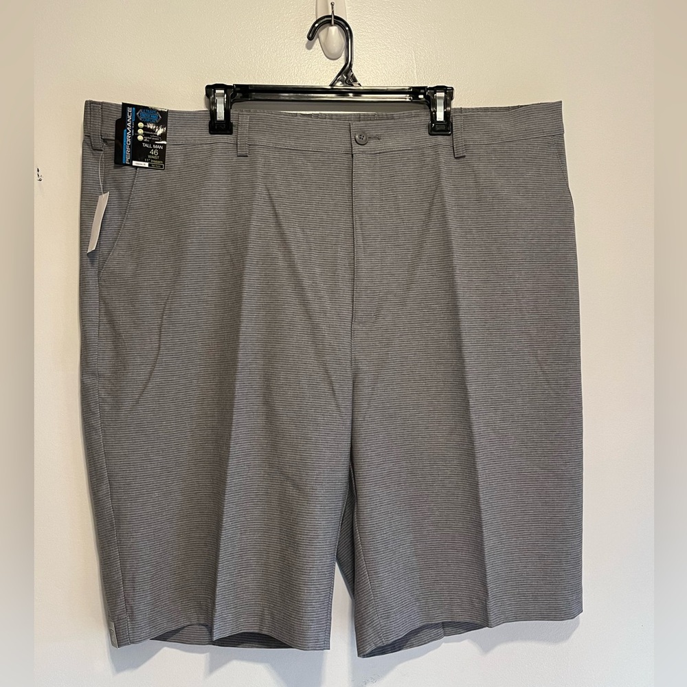 NWT Big & Tall Performance Stretch Fabric Classic Fit Flat Front 11” Sho…